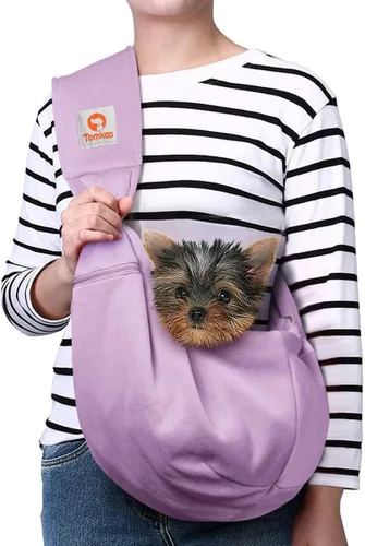 Vista 18 de TOMKAS - Transportador de perros estilo canguro para perros pequeños (negro, para mascotas de 2 a 7 libras)