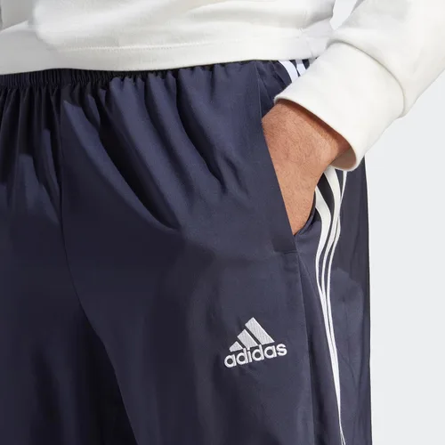 Vista 2 de adidas Aeroready Essentials - Pantalones tejidos con 3 rayas con puños para hombre