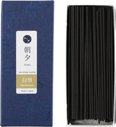 Vista 8 de Asayu Japan Varitas de incienso con bajo contenido de humo para meditación matutina o nocturna, relax o yoga, hecho en Japón 1.41 oz - Jazmín