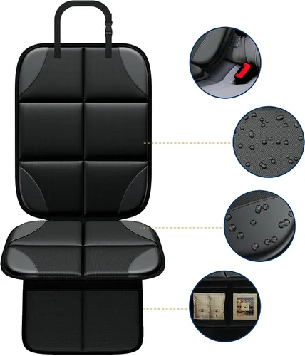 Vista 2 de Protector de Asiento de Auto MHO+All 2 Pack para Asientos de Niños y Bebés - Gran Protector de Asiento de Auto con Tela 600D Impermeable y 2