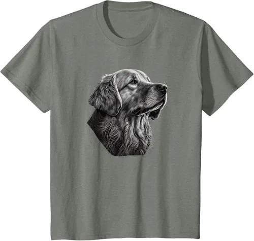 Vista 111 de Camiseta divertida Golden Retriever, Negro
