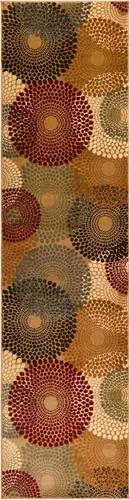 Vista 3 de Unique Loom Barista Collection - Alfombra de área Java (2 pies 7 pulgadas x 10 pies, color beige/negro)
