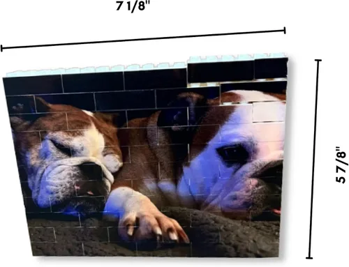 Vista 3 de Impresión fotográfica de bloque de construcción personalizada, regalo personalizado para parejas, amigos o familia, divertido recuerdo de recuerdo