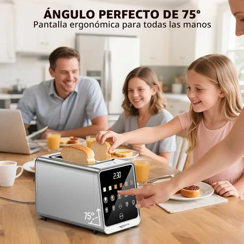 Vista 2 de Keenstone Tostadora de 2 rebanadas, ranuras de 1.5 pulgadas de ancho