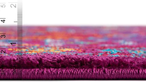 Vista 2 de Unique Loom Colección Calypso - Alfombra Trinidad (rectangular, 2 x 3 pies, fucsia/verde)