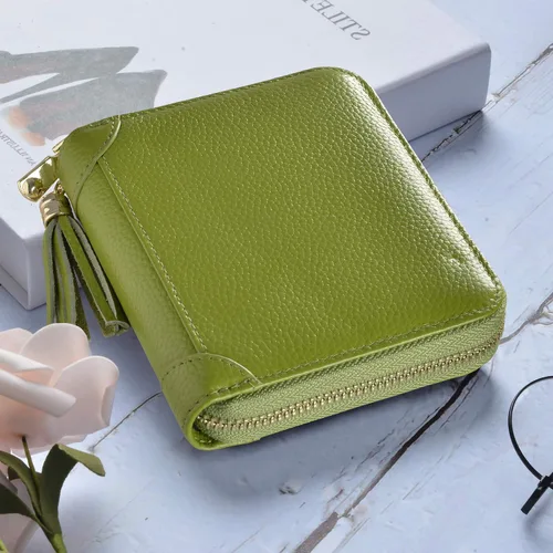Vista 2 de Easyoulife - Billetera de piel con cierre y tarjetero para mujer, con bloqueo de interferencia de radiofrecuencia (RFID), cartera Rfid, M