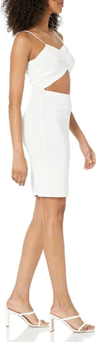 Vista 3 de The Drop Ailyn - Minivestido de suéter ajustado con tiras recortadas para mujer