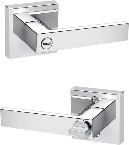Vista 140 de KNOBWELL - Juego de cerradura con 1 picaporte resistente para puertas de una cara, ideal para puertas interiores reversibles, 0.93 libras
