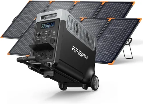 Vista 11 de AFERIY Estación de energía portátil de 3840Wh, tomas de corriente alterna de 120V x 5, carga rápida de 2.5H, estación de energía de batería LiFePO4