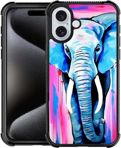 Vista 712 de Funda compatible con iPhone 15, diseño de elefantes africanos, diseño increíble a prueba de golpes, antiarañazos, carcasa trasera de policarbonato