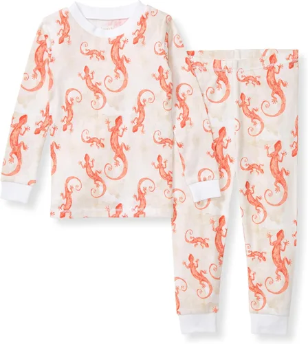 Vista 40 de Burt's Bees Baby Pijama de algodón orgánico para niños, conjunto de pijama Paquete de 1 temporada de Apple