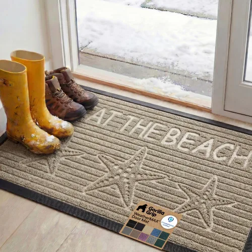Vista 89 de Gorilla Grip - Tapete WeatherMax todo terreno 100% impermeable, caucho natural, resistente a manchas y decoloración, interior y exterior, fácil