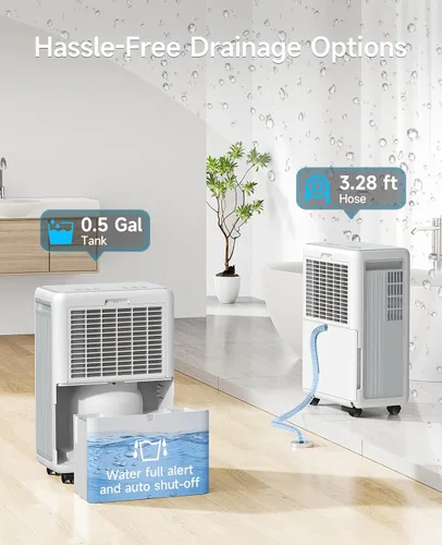 Vista 5 de 2,000 Sq.Ft Dehumidifier for Basement & Large Room with Drain Hose 30 Pints Capacity with Quiet Operation for Home and Bedroom, 3 Modes, Auto