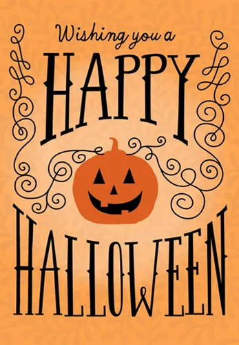 Vista 6 de Hallmark Business (paquete de 25) tarjetas de Halloween (negro y naranja) para empleados, grupos, asociaciones, organizaciones, personal