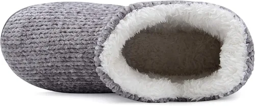 Vista 4 de pantuflas abrigadas de felpa, para interiores y exteriores, ideales para el invierno, para mujer, cómodas, botines