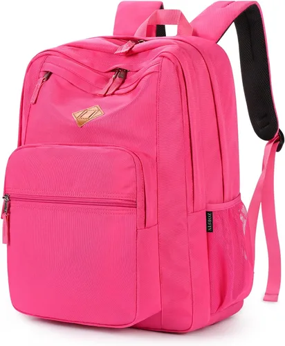 Vista 16 de ZORFIN - Mochila de 26 litros para la escuela, universidad y viajes, impermeable, con 8 compartimentos, Verde militar, Moderno