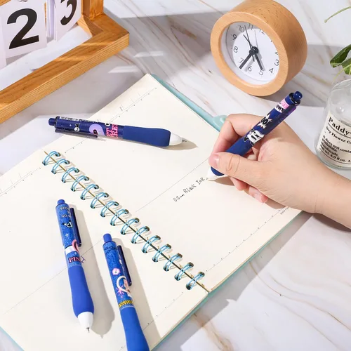 Vista 9 de Bolígrafos de gel retráctiles Unvoltage Gen Ink Rollerball Juego de bolígrafos de tinta negra de 0.020 in, juego de 12 bolígrafos de escritura