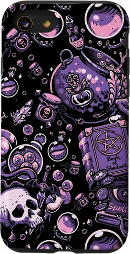 Vista 18 de Funda linda para iPhone 16 Witch's Essentials Pattern Witchy Design Halloween