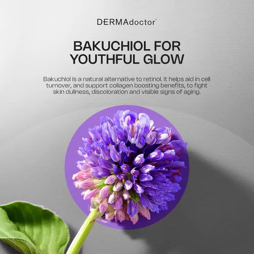 Vista 7 de DERMAdoctor Suero de Bakuchiol para cara, calma fresca + suero de retinol Bakuchiol corregido alternativa para pieles sensibles, antienvejecimiento