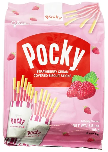 Vista 4 de Pocky Paquete variado de palitos de galletas de 5 sabores (paquete de 5) (total 7.2 onzas) - Sabores clásicos