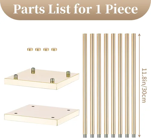 Vista 7 de Sziqiqi Jarrones de columna, centros de mesa de boda para mesas con platos, decoración de boda de 2 pies para ceremonia, moderno, rectangular