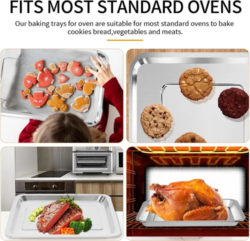 Vista 6 de Bandeja de repuesto para horno tostador de convección para BLACK DECKER 8 rebanadas extra ancho horno tostador de convección, 14.6 x 8.8 pulgadas