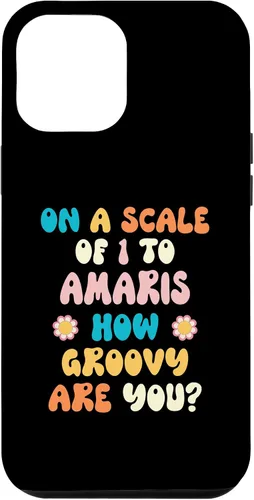 Vista 6 de iPhone 14 AMARIS Cute Retro Girls Groovy AMARIS Personalized Name Case