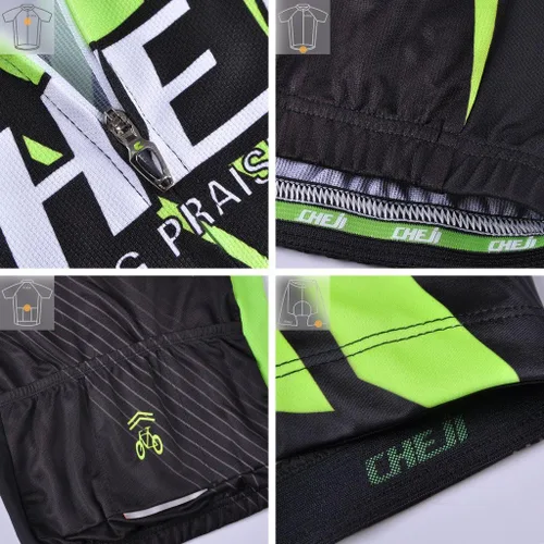 Vista 6 de Ateid Big Boys Cycling Jersey Set Short Sleeve with 3D Padded Shorts