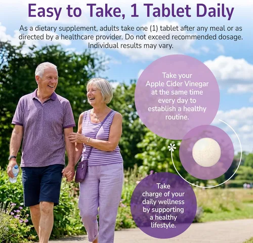 Vista 6 de 21st Century - Tabletas de vinagre de sidra de manzana de 300 mg, metabolismo, 250 unidades Apple Cider Vinegar 300 mg Tablets to Help Support