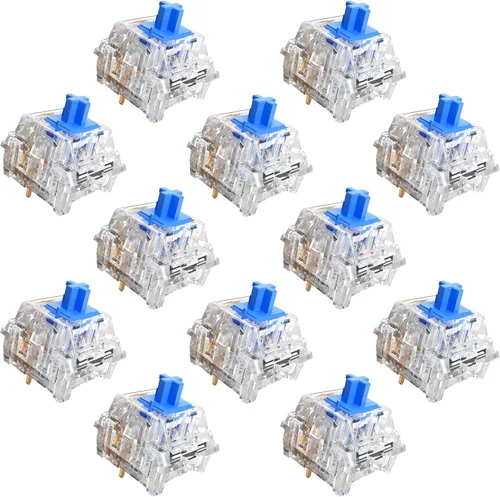 Vista 10 de Zhouwang Clickers de teclado para impresiones 3D, kit de 36 interruptores Azul