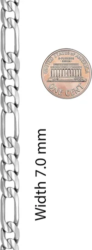 Vista 6 de LIFETIME JEWELRY Collar de cadena Figaro de 0.276in, corte de diamante, chapado en oro real de 24 quilates, Chapado en oro, No es una piedra preciosa
