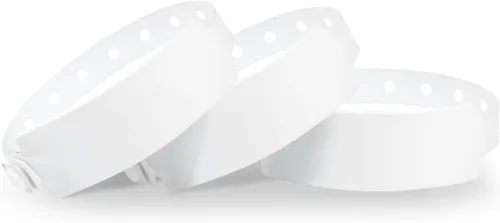 Vista 8 de Fivepeans - Paquete de 500 pulseras de plástico negro para eventos, pulseras de vinilo para fiestas Vinyl Plastic Wristbands for Concerts, Parties