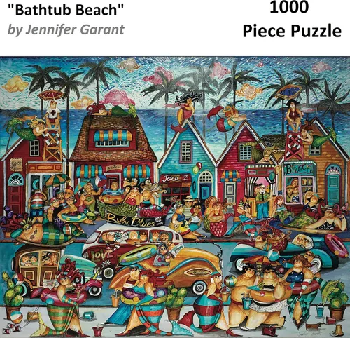 Vista 2 de Jennifer Garant - Rompecabezas de 1000 piezas de 24 x 30 pulgadas para tina de playa extragrande, 1 unidad