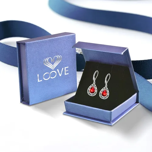 Vista 39 de Aretes colgantes de plata de ley con diseño de árbol de la vida, flor, abeja, animales, gato, colibrí, piedra lunar, turquesa, aretes con cierre