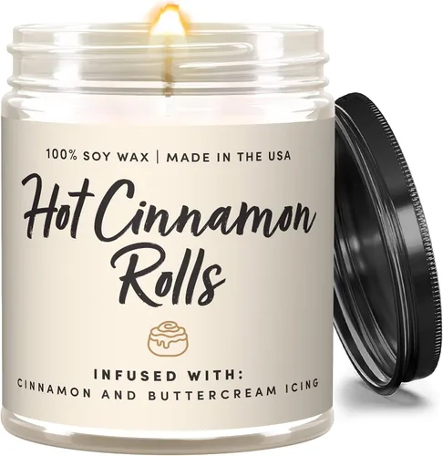 Vista 7 de Wax & Wit Hello Fall Velas perfumadas para el hogar – Nuez moscada, Clavo, Canela, Sidra – Regalos perfectos de decoración del hogar para otoño