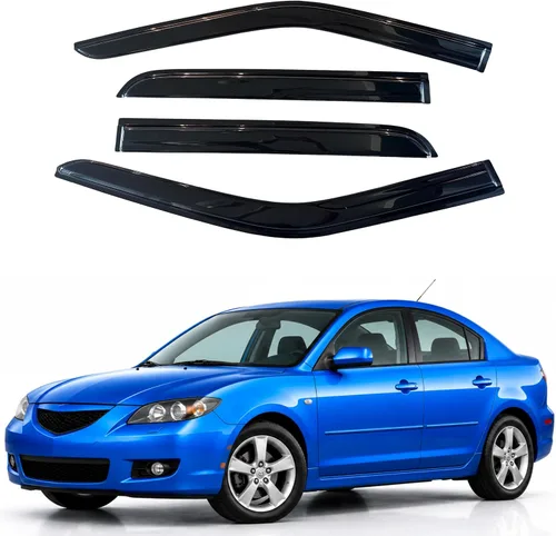 Vista 283 de Visera de ventana IG para Ford Focus Sedán y Hatchback 2012-2018, Protector de ventana lateral para lluvia y viento estilo Mugen, extra duradero