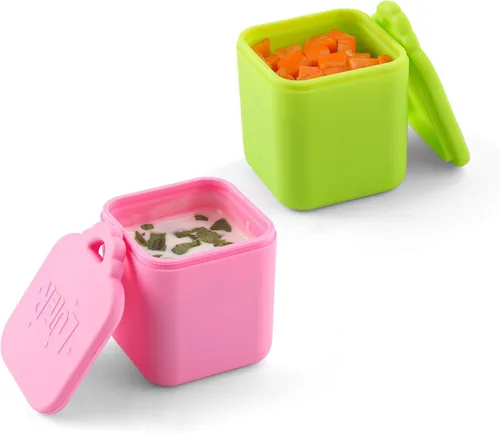 Vista 13 de 2 recipientes de inmersión compatibles con recipientes de aderezo de ensalada de 4 onzas para llevar Silicone Container for Most Bento Lunch Box