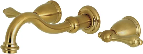 Vista 8 de Kingston Brass KS3123AL - Grifo de baño de montaje en pared central de 8 pulgadas, latón antiguo