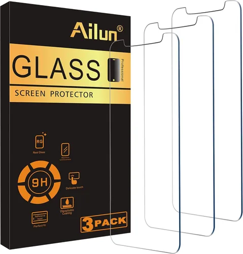 Vista 24 de Ailun - Protector de pantalla Apple iPhone 11 Pro/iPhone Xs/iPhone X, pantalla de 5.8 pulgadas, vidrio templado 2.5D, para la mayoría de las fundas