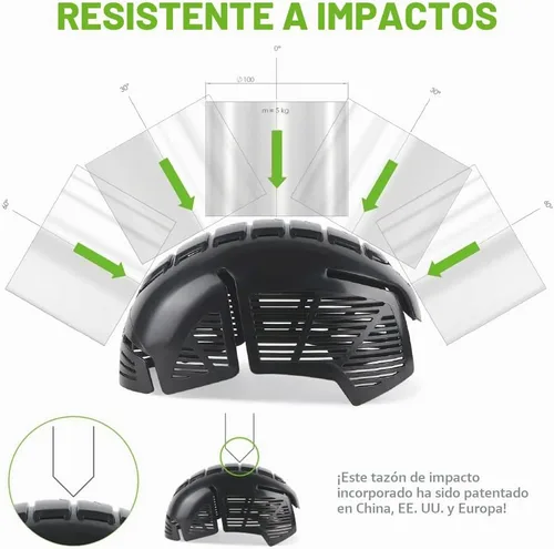Vista 4 de Green Devil Bump Cap Baseball Cap Style Lightweight Safety Hat for Men Women