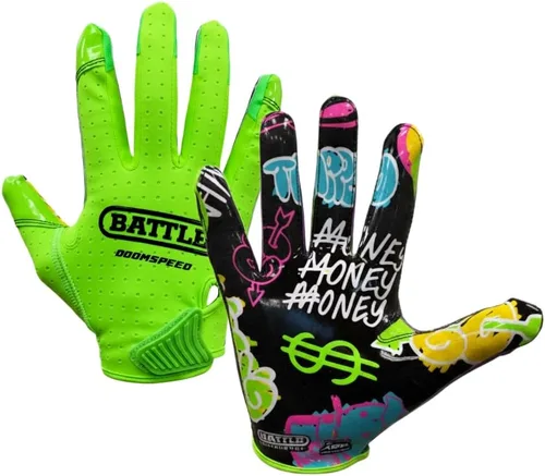 Vista 29 de Battle Guantes deportivos con receptor de velocidad Doom Blanco