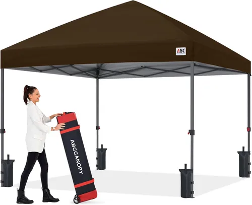 Vista 37 de ABCCANOPY Tienda de campaña desplegable de 10 x 10, protección contra la Beige