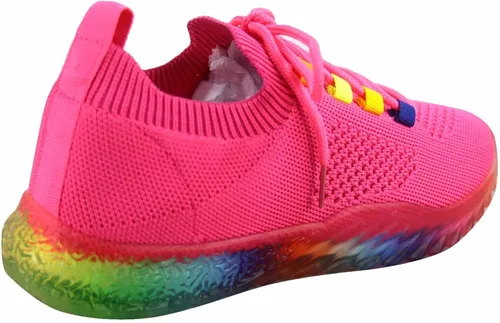 Vista 3 de FZ-Gabby-68 - Calcetines de punto con suela de arco iris para mujer cómodos zapatos de moda