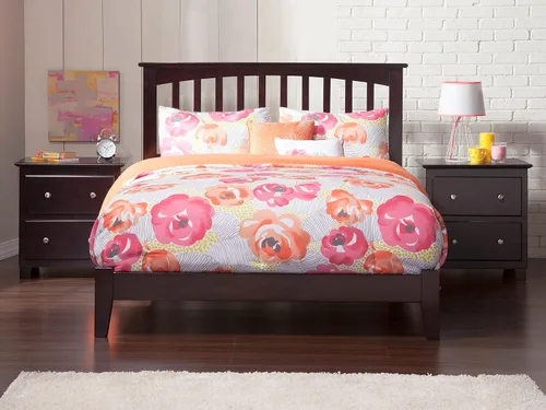 Vista 2 de AFI, Mission Queen - Cama plataforma color espresso