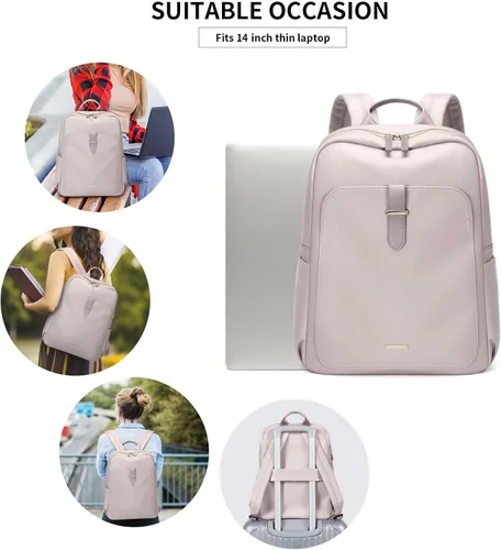 Vista 7 de GOLF SUPAGS - Mochila para portátil para mujer, casual, bolsa de día, para el trabajo, de viaje, mochila para portátil, para portátiles de 14/16