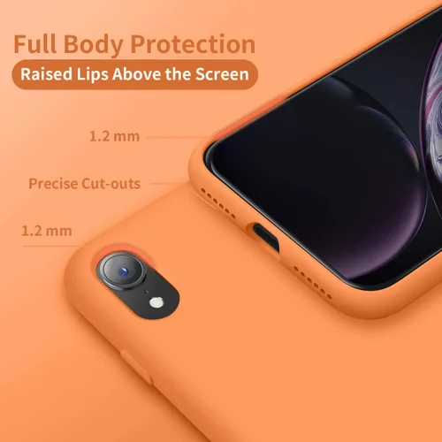 Vista 3 de Cordking - Carcasas para iPhone XR, de silicona muy delgada, a prueba de golpes, con forro de microfibra suave a prueba de rayones, de 6.1 pulgadas