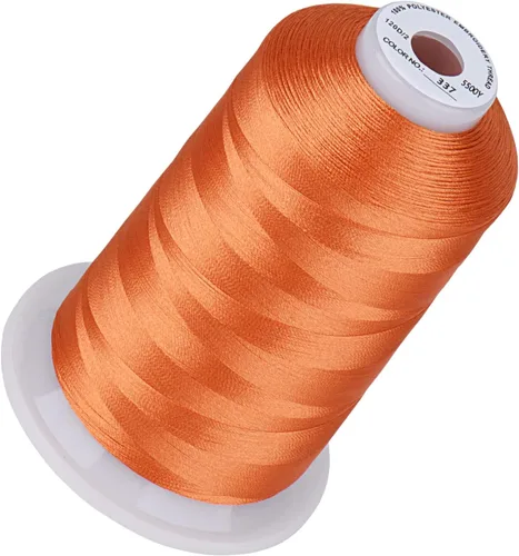 Vista 17 de Simthread 5500 yardas de hilo de bordar, 5000M de alto rendimiento 40WT 100% hilo de poliéster – 170+ colores vívidos, clasificado de alta velocidad