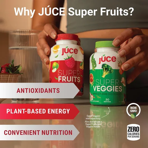 Vista 3 de Terra Kai Organics Juce Formula, Superfruta orgánica - Sin gluten/gelatina, sin soja y vegana- Cápsulas de superalimentos Rojos- 23 frutas
