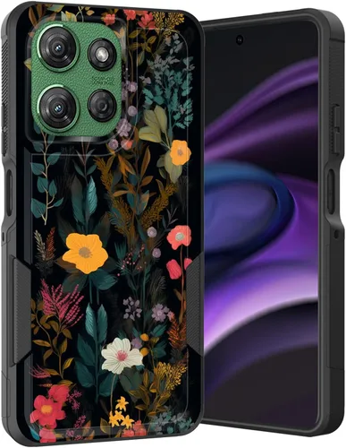 Vista 20 de para Moto G Play 4G 2024, funda de dos capas híbrida resistente y a prueba de golpes, PC duro + silicona suave protectora para Motorola Moto G Play
