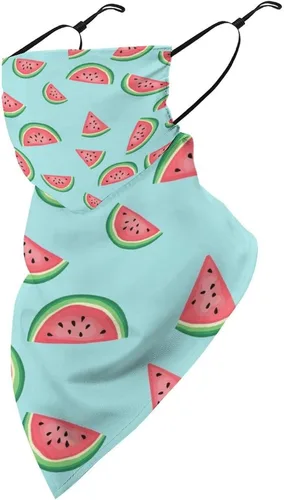 Vista 18 de Bufanda de protección solar UV, bufanda triangular reutilizable con lazo para las orejas